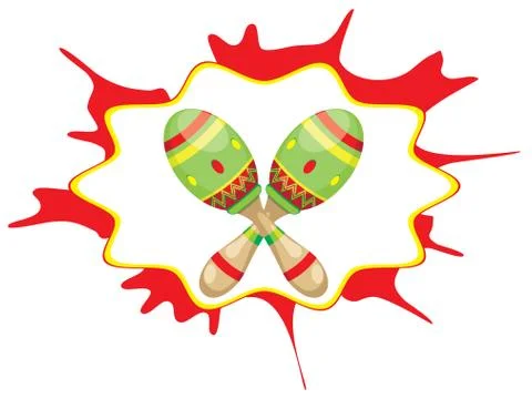 Pair of Maracas Ilustração Stock