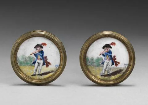 Pair of mirror knobs late 18th century British. Pair of mirror knobs. Briti.. Fotos de archivo