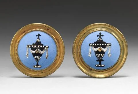 Pair of mirror knobs late 18th century British. Pair of mirror knobs. Briti.. Fotos de archivo
