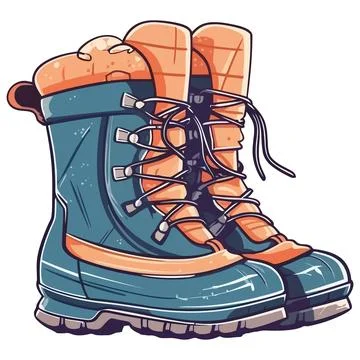 Pair of modern boots Ilustração Stock