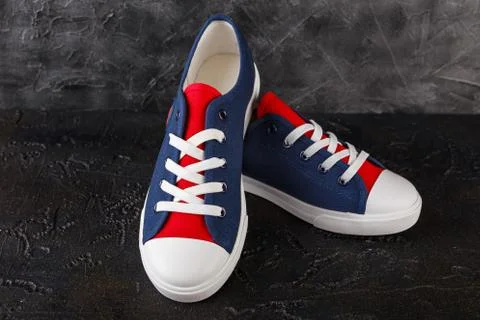 Pair of new sneakers Stock Photos