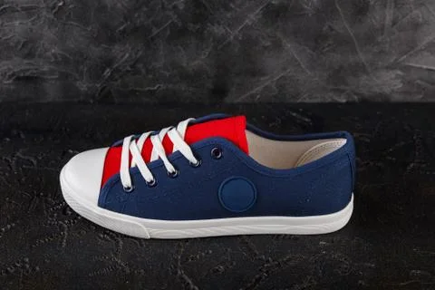 Pair of new sneakers Stock Photos