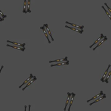 Pair nordic walking poles vector seamless pattern イラスト素材