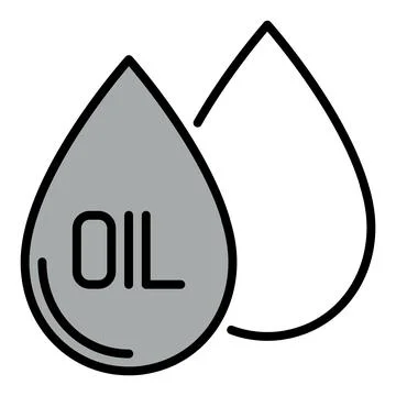 Pair of Oil drops vector colored icon or logo element Stock Illustration