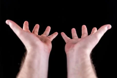 Pair of Open Hands Ready to Receive or Offer Stock Photos