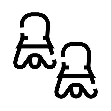 Pair of outlined badminton shuttlecocks icon for sport Ilustração Stock