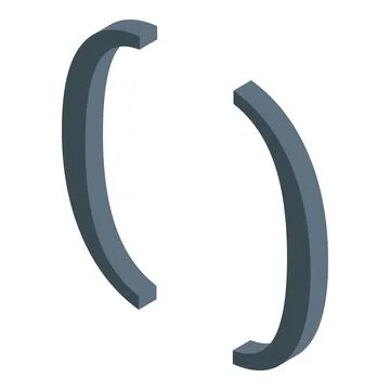 Pair of parentheses is depicting coding process イラスト素材