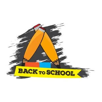 Pair of pencils. Back to school concept image Ilustração Stock