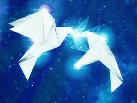 Pair of pigeons Stock Illustration