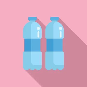 Pair of plastic water bottles vector illustration Ilustração Stock