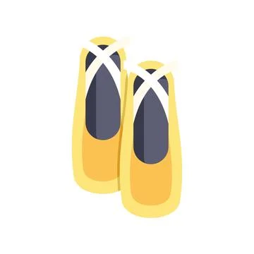 Pair of pointe shoes for ballet dancing Ilustração Stock