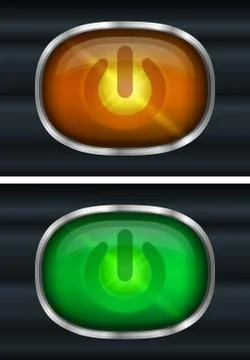 Pair of power buttons Stockillustratie