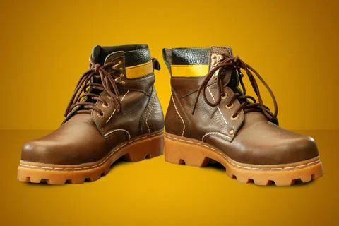 A Pair of Protective semi-boots designed for safety and durability Stock Photos