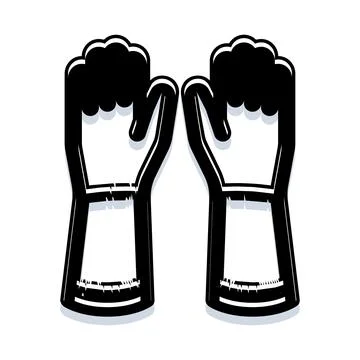 Pair of protective work gloves for safety Ilustração Stock