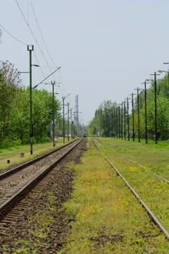 Pair of railway track Stock Photos