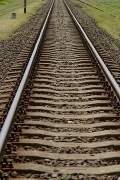 Pair of railway track Stock Photos