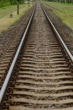 Pair of railway track Stock Photos