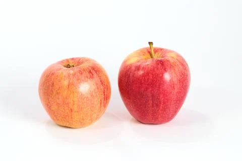 A pair of red apples Stock Photos