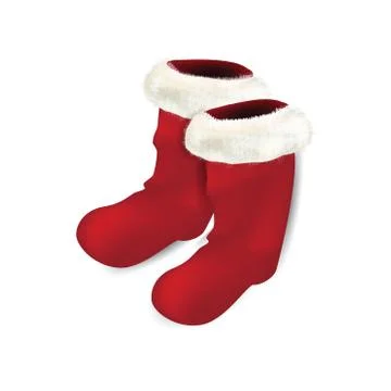 Pair of red christmas socks Stock Illustration