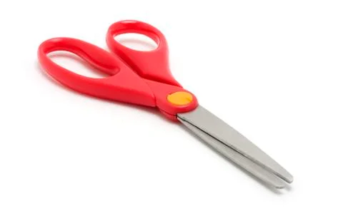 Pair of red scissors Stock Photos