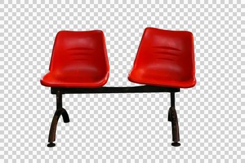 Pair of red tables with transparent background Stock Photos