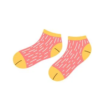 Pair of red woolen socks Stock Illustration