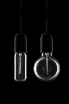 A pair of retro bulbs Stock Photos