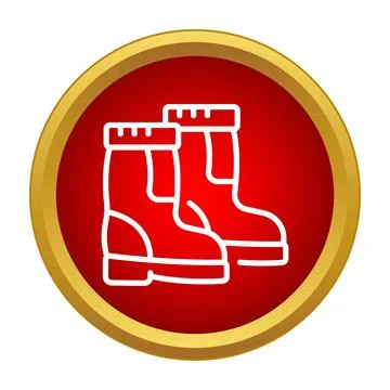 Pair of robust boots icon offering protection Ilustração Stock
