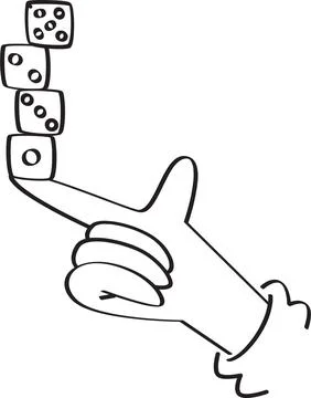 Pair of Rolling Dice for Games Stock Illustration