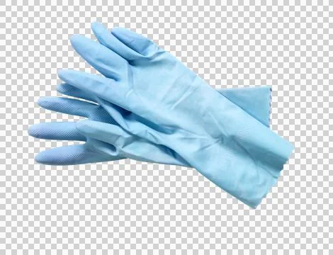 Pair of rubber gloves Stock Photos