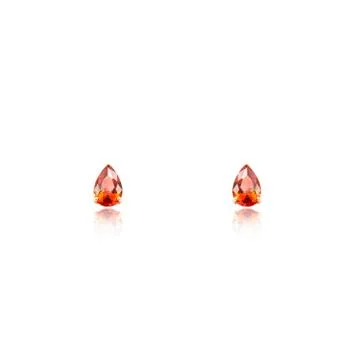 Pair of ruby diamond earrings isolated on white Stock Photos