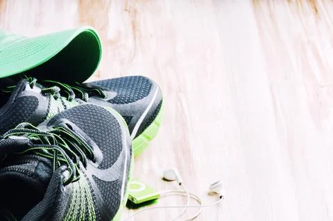 Pair of running shoes Stock Photos