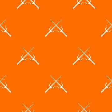 Pair of Sai pattern seamless Illustrazione stock