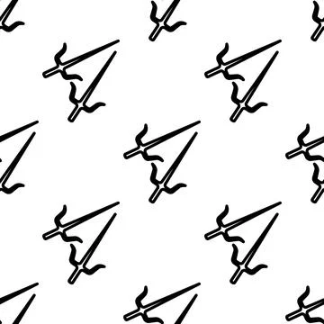 Pair of Sai seamless pattern vector illustration 스톡 일러스트