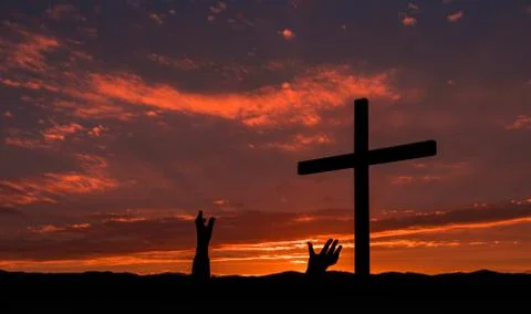 Pair of Salvation Hands Foto stock
