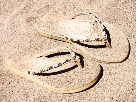 Pair of sandles Stock Photos
