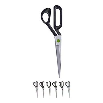 Pair scissor cut cartoon vector graphic Stock Illustration
