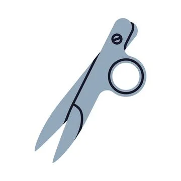Pair of Scissors and Nippers for Thread as Hand-operated Shearing Tool Vector 스톡 일러스트