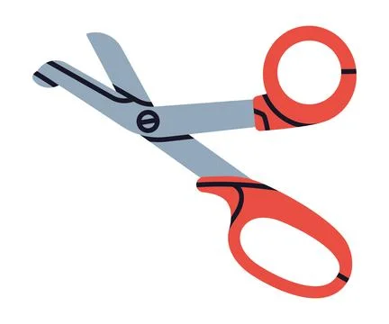 Pair of Scissors as Hand-operated Shearing Tool Vector Illustration Illustrazione stock