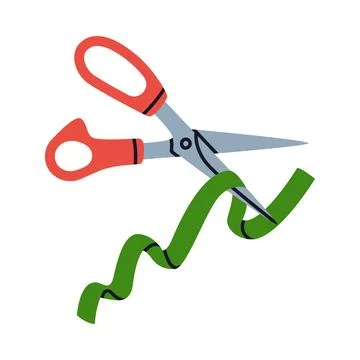 Pair of Scissors as Hand-operated Shearing Tool Vector Illustration Stock Illustration