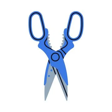 Pair of Scissors as Hand-operated Shearing Tool Vector Illustration Stock Illustration