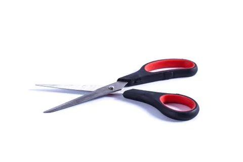 Pair of scissors isolated on white Stock Photos