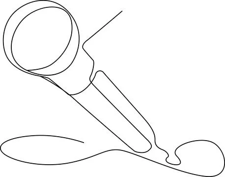 A pair of scissors with a magnifying glass attached to one handle. Vector Stock Illustration