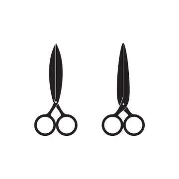 Pair of scissors. Scissors flat web icons. Vector illustration isolated on wh Stock Illustration