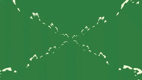 Pair of scissors two broken pieces paper the x logo on isolated on green Stock Footage 336955447