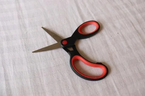 A pair of scissors with white background. Stock Photos