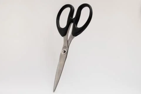 Pair of scissors, white background Stock-Fotos