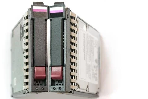 Pair of server hard drives Stock Photos