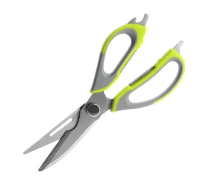 Pair of sharp scissors on white background 写真素材
