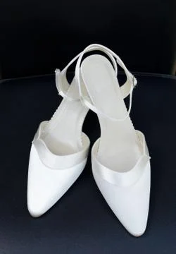 Pair of shoes for bride Stock Photos